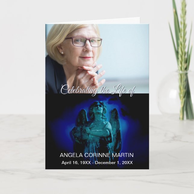 Elegant Celebration of Life Funeral Program (Front)