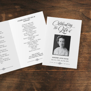 Elegant Celebration of Life Funeral Program