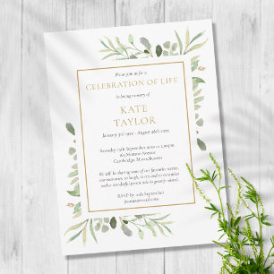 Elegant Celebration of Life Invitation Postcard