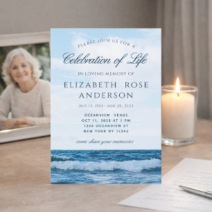 Elegant Celebration of Life Memorial Invitation