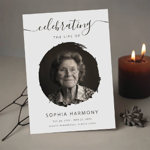 Elegant Celebration of Life Photo Funeral Program
