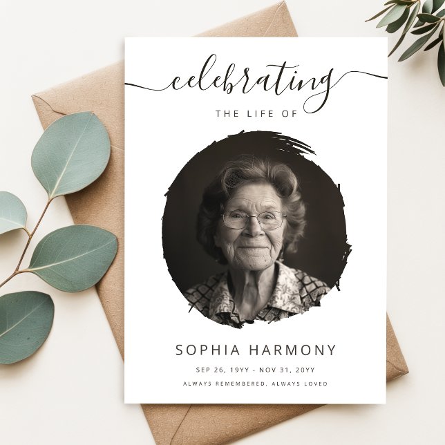 Elegant Celebration of Life Photo Program (Creator Uploaded)