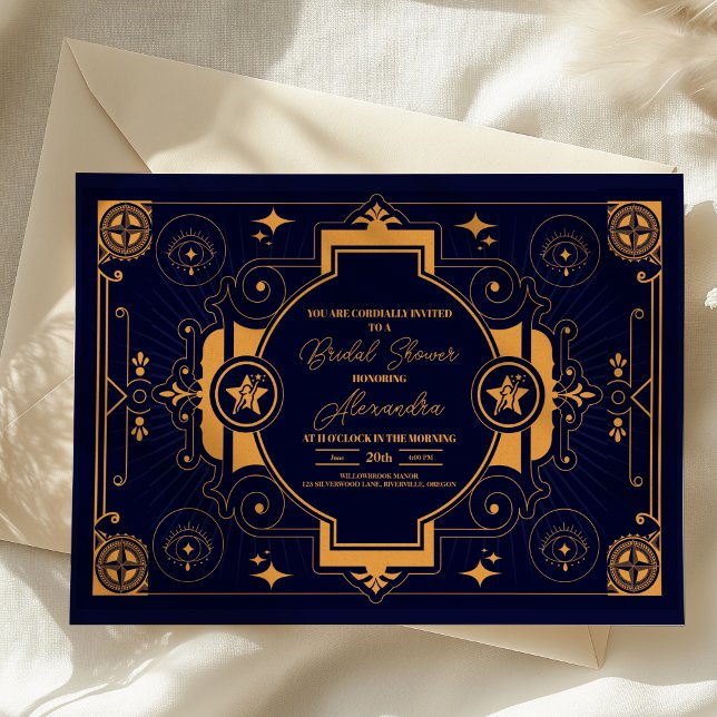 Elegant Celestial Bridal Shower Invitation (Creator Uploaded)