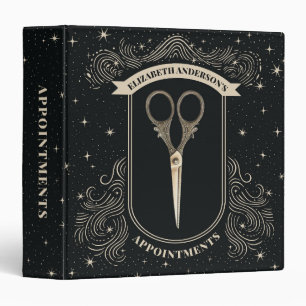 Elegant Celestial Hair Stylist Appointment Binder