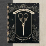 Elegant Celestial Hair Stylist Appointment Binder Planner<br><div class="desc">An professional hair stylist appointment calendar planner featuring a pair of scissors on the front. Designed for you by Blackberry Boulevard.</div>