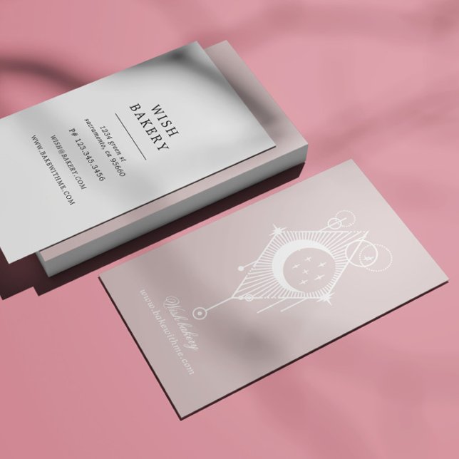 Elegant Celestial Mystical Vertical Business Card (Creator Uploaded)