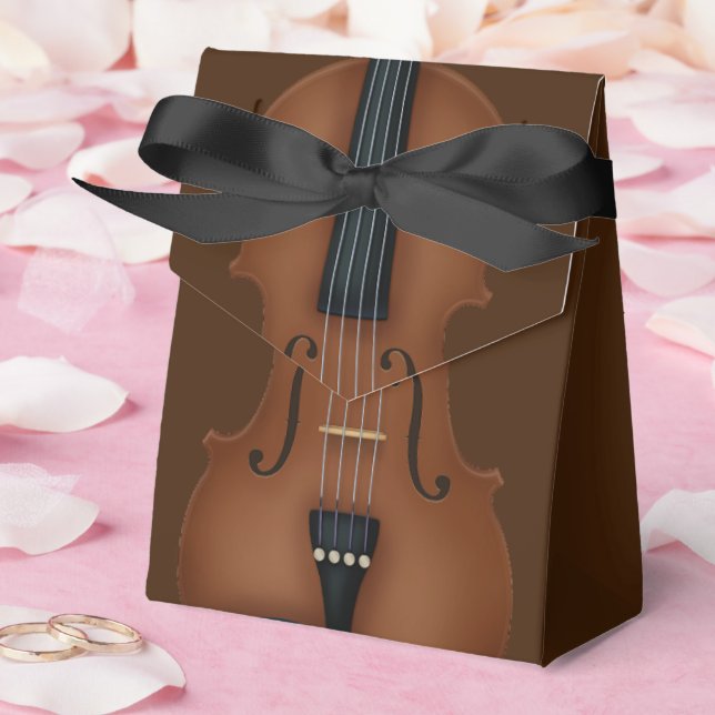 Elegant Cello Stringed Instrument Classical Music Favor Box (Wedding)