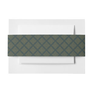 Elegant Celtic Knot Pattern Invitation Belly Band