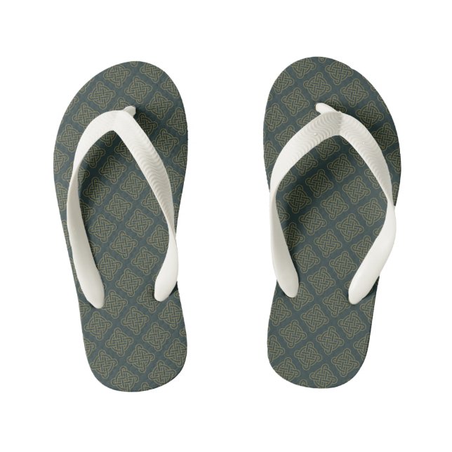 Elegant Celtic Knot Pattern Kid's Flip Flops (Footbed)