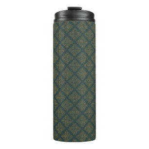 Elegant Celtic Knot Pattern Thermal Tumbler