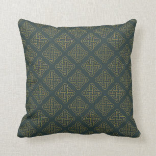 Elegant Celtic Knot Pattern Throw Pillow