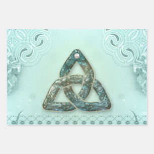 Elegant celtic knot wrapping paper sheet