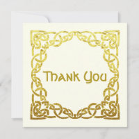 Elegant Celtic Wedding Ivory Faux Gold Celtic Knot