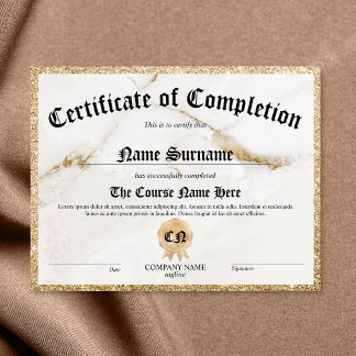 Elegant Certificate of Completion School Diploma