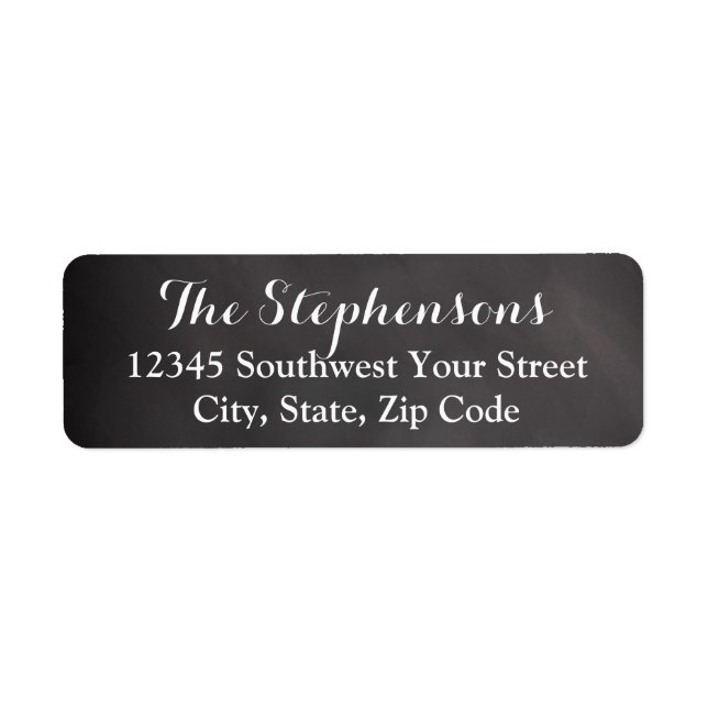 Elegant Chalkboard Address Label (Front)