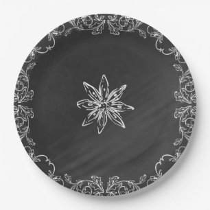Elegant Chalkboard Oktoberfest Paper Plate