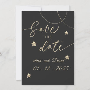 Elegant Chalkboard Style Save the Date Card   Mode