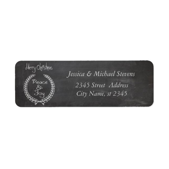 Elegant chalkboard trendy Christmas winter (Front)