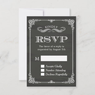 Elegant Chalkboard Vintage Frame Decor RSVP