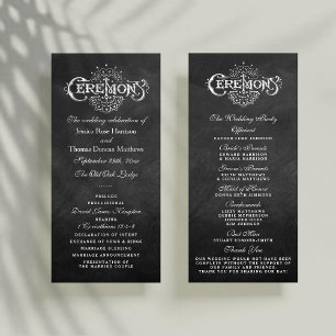 Elegant Chalkboard Wedding Ceremony Programs