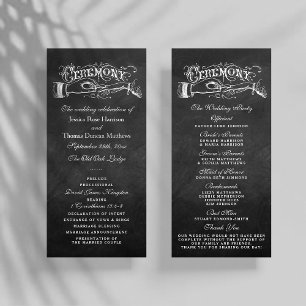 Elegant Chalkboard Wedding Ceremony Programs