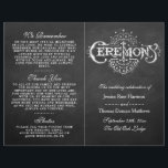 Elegant Chalkboard Wedding Ceremony Programs<br><div class="desc">Elegant Chalkboard Wedding Ceremony Programs.</div>