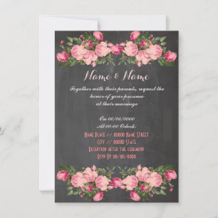 elegant chalkboard wedding invitation
