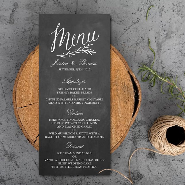 Elegant Chalkboard Wedding Menu Templates (Creator Uploaded)