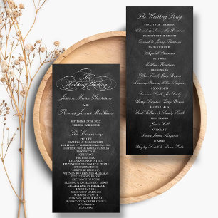 Elegant Chalkboard Wedding Program Template