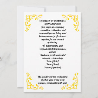 Elegant Chamber of Commerce Annual Event Invitatio Save The Date