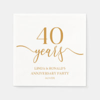 Elegant Champagne 40th Wedding Anniversary