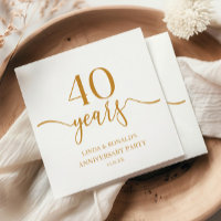 Elegant Champagne 40th Wedding Anniversary