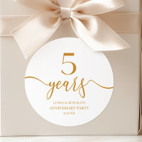 Elegant Champagne 5th Wedding Anniversary