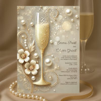 Elegant Champagne and Pearl Wedding Shower