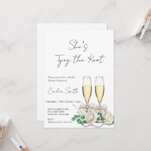 Elegant Champagne Bridal Shower Invitation