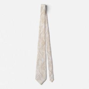 Elegant Champagne Delicate Ivory Floral Tie