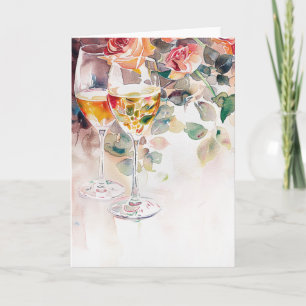 Elégant Champagne & Faire-part Fiançailles Rose