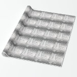 Elegant Champagne Gift Wrap<br><div class="desc">Elegant silver black and white confetti and champagne glasses gift wrap. You can add the text of your choice,  or delete the sample text!</div>