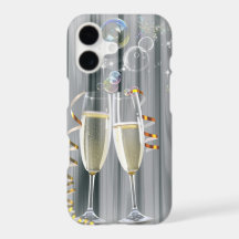 elegant champagne glasses modern party girl