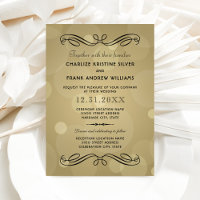 Elegant Champagne Gold and Black Wedding