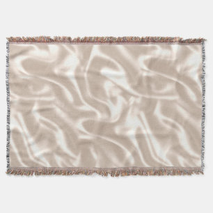 Elegant Champagne Gold Ivory Throw Blanket