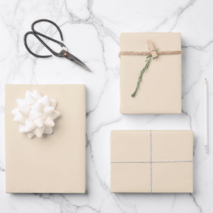 Elegant champagne light cream plain solid colour wrapping paper sheet