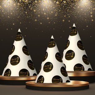 Elegant Champagne New Year Eve Party Hat