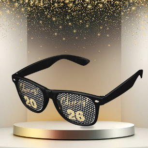 Elegant Champagne New Year Eve  Retro Sunglasses