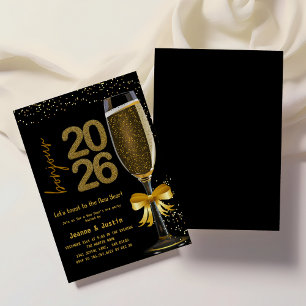 Elegant Champagne New Year's Eve Party Invitation