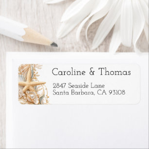 Elegant Champagne Seashell Coastal Wedding