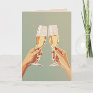 Elegant Champagne Toast Celebration Invitation