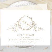 Elegant Champagne Watercolor Monogram