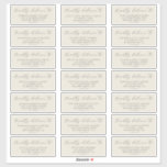 Elegant Champagne Wedding Guest Address Labels<br><div class="desc">These elegant champagne wedding guest address labels are perfect for a simple wedding. The minimalist light beige and grey design features fancy romantic typography with modern glam style. Customizable in any colour. Keep the design minimal and classy, as is, or personalize it by adding your own graphics and artwork. Customize...</div>