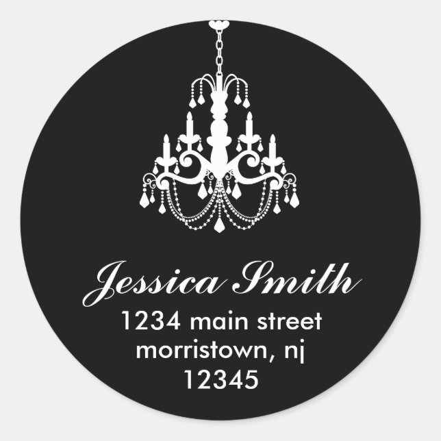 Elegant Chandelier Address Labels (Front)